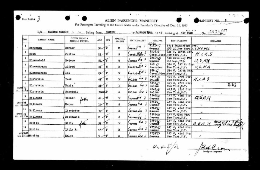 Manifest, Marine Marlin