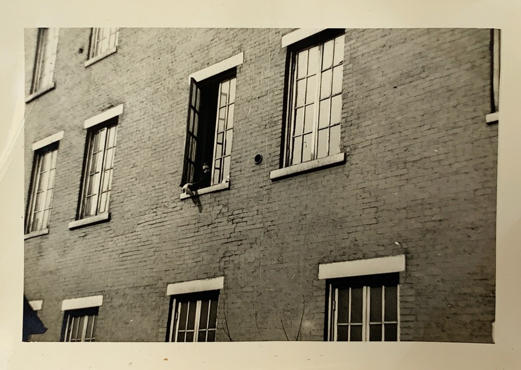 Lilo Bollmann at a boarding house, 1947