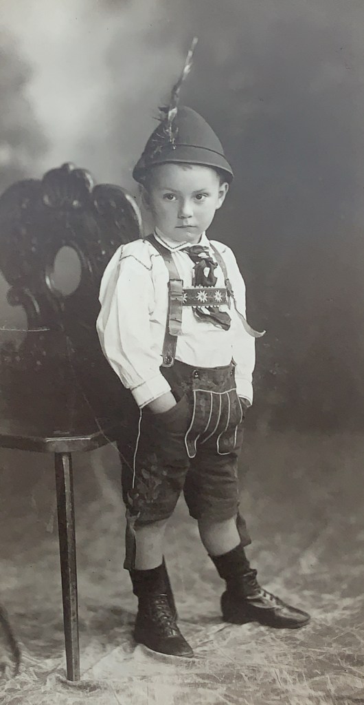 Werner Bollman in traditional German costume. 